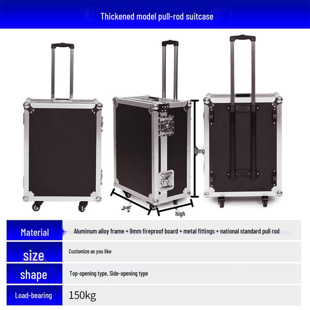 Custom Black Aluminum Aviation Shipping Case for Instruments