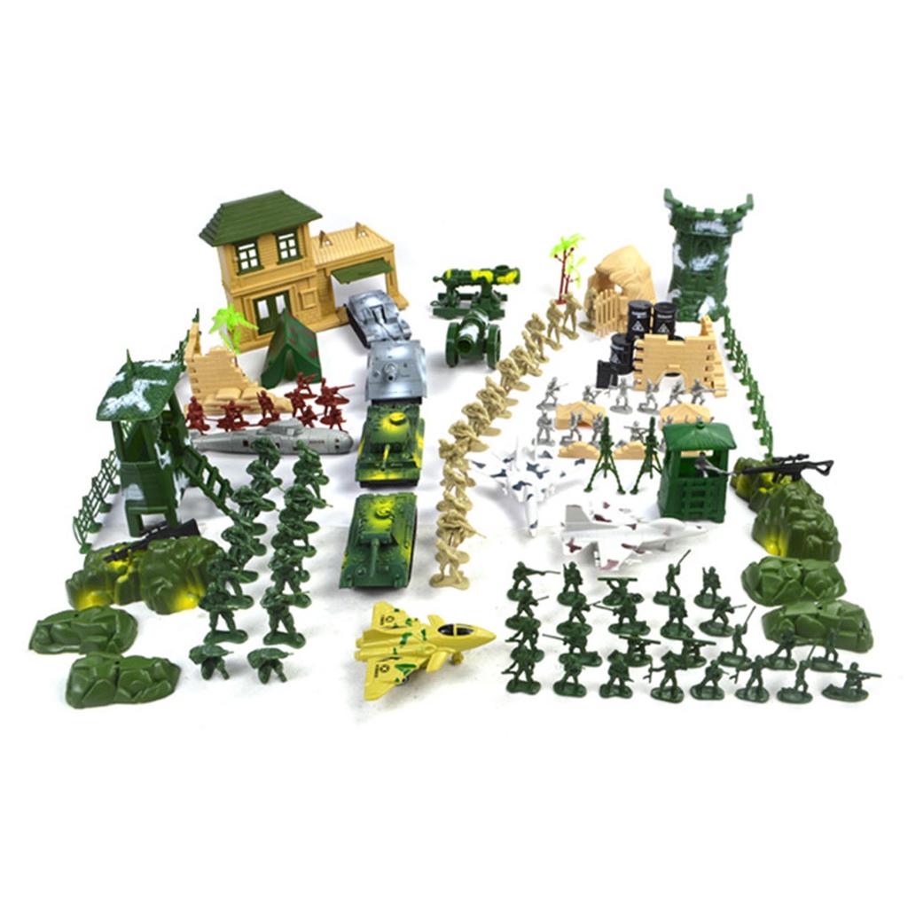 Military Toy Model Action Figure Plastic Soldiers Army Men Figures Soldiers Aircraft Tanks Turret Dioramas