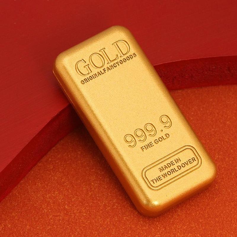 1Pcs Fake Gold Bar Simulated Golden Brick Movie Prop Novelty Gift Home Decor Simulation Decoration Crafts