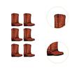 6 Pieces Western Cowboy Boots Flower Boxes Artwork Theme Party Decorations for TV Cabinet Bedroom Cafe Holiday Living Room