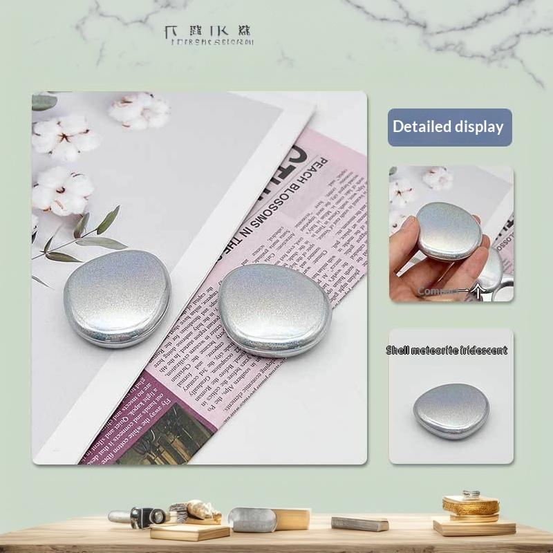Zinc Alloy Solid Perfume Container, Sliding Lid Balm Box, Mini Refillable Metal Makeup Case