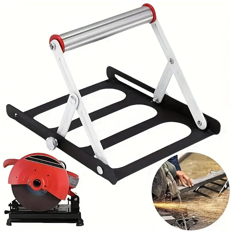 Foldable Table Saw Stand Adjustable Height Metal Support Frame for Cutting Machine Work