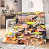 Naruto Anime Print Decke Warm Bequem Flanelldecke Geeignet für Schlafzimmer, Sofas, Betten, Stühle, Picknicks, Reisen