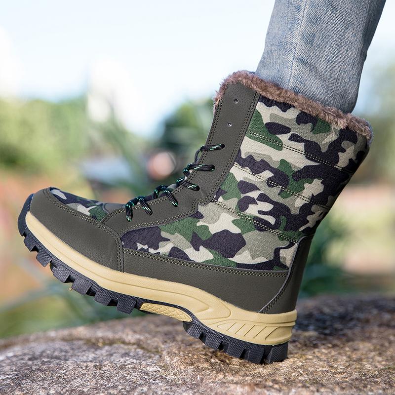 Zimowe buty Grube pluszowe Wodoodporne Antypoślizgowe Buty Moda Damskie Zimowe Buty Ciepłe Futro Botas mujer Damskie Śniegowce Platforma