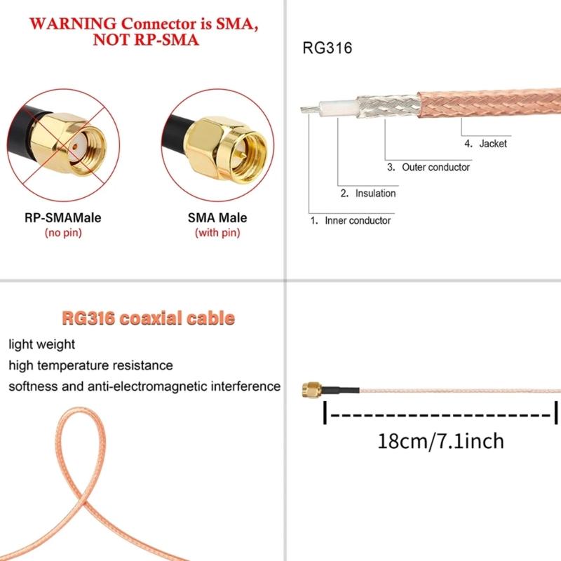100MHz Oszilloskop-Tastköpfe mit SMA-Schnittstellen Messleitungssatz Klemme Oszilloskop-Zubehörsatz