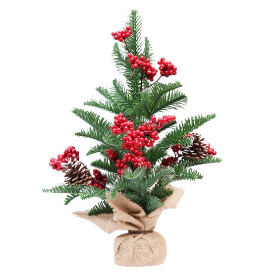 Weihnachtskranz mit roten Beeren, Tannenzapfen, für drinnen und draußen, für Fenster, Haustür, Wandbehang, künstliche Girlande, Swag, Desktop-Baumdekoration