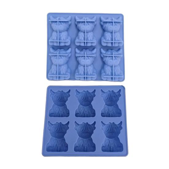 Highland Cow Ice Cube Mold Food-Grade Flexible Silicone Ice Tray Easy Demolding 1pc