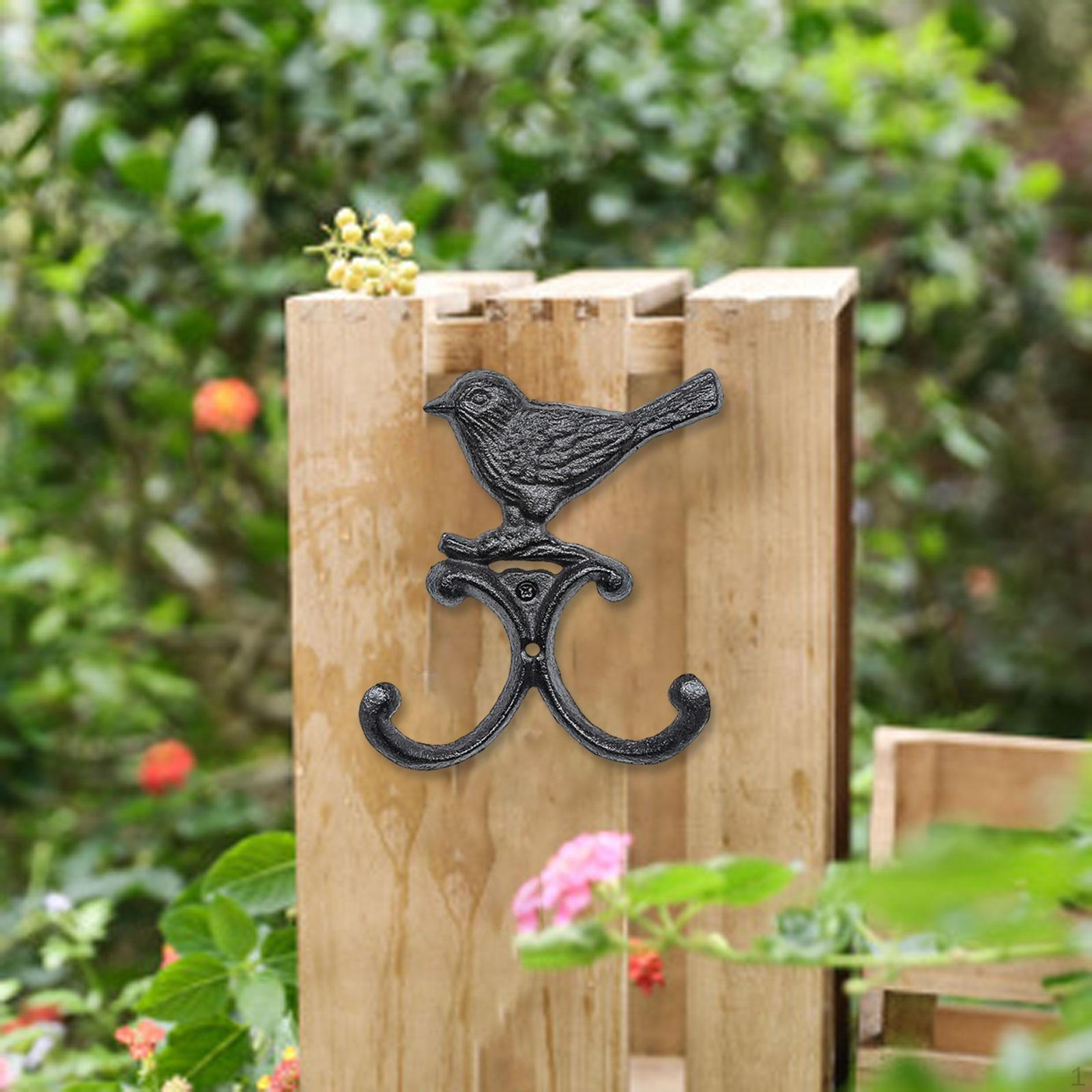 

Чугунный настенный крючок для птиц Вешалка для двора Садовые двойные крючки для Style A