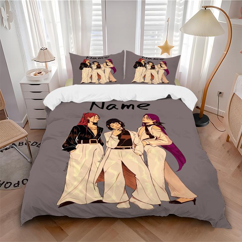 Custom Textile Fantasy Heroes Bedding 3 Piece Set HD Print Duvet Cover Pillowcases for Teens Adult Bedroom Decoration