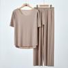 Ice Silk Couples Summer Pajama Set - Quick-Dry Women's and Men's Short Sleeve and Shorts Homewear