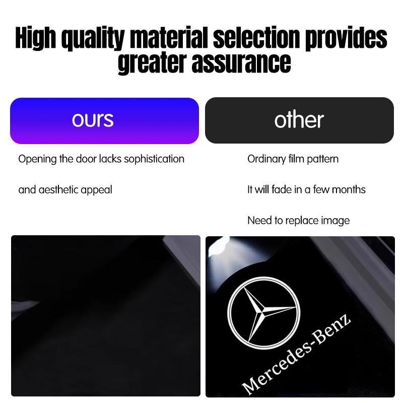 2-4PCS Car Door HD Led Laser Projector Welcome Lamp Suitable For Mercedes-Benz AMG CLA C17 CLS C218 W218 W219 E Class 207 C207.