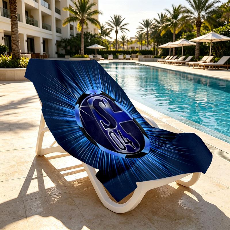 FC Schalke 04 Print Beach Towel Design, Soft, Lightweight. for Home Bathroom, Spa, Pool, Yoga, Surfing, Camping, Gift for Family, Friend