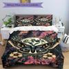 3pcs Celestial Moth Print Bedding Set, Breathable And Soft, Suitable for All Seasons Machine Washable, Suitable for Bedroom Decoration,yy250822161