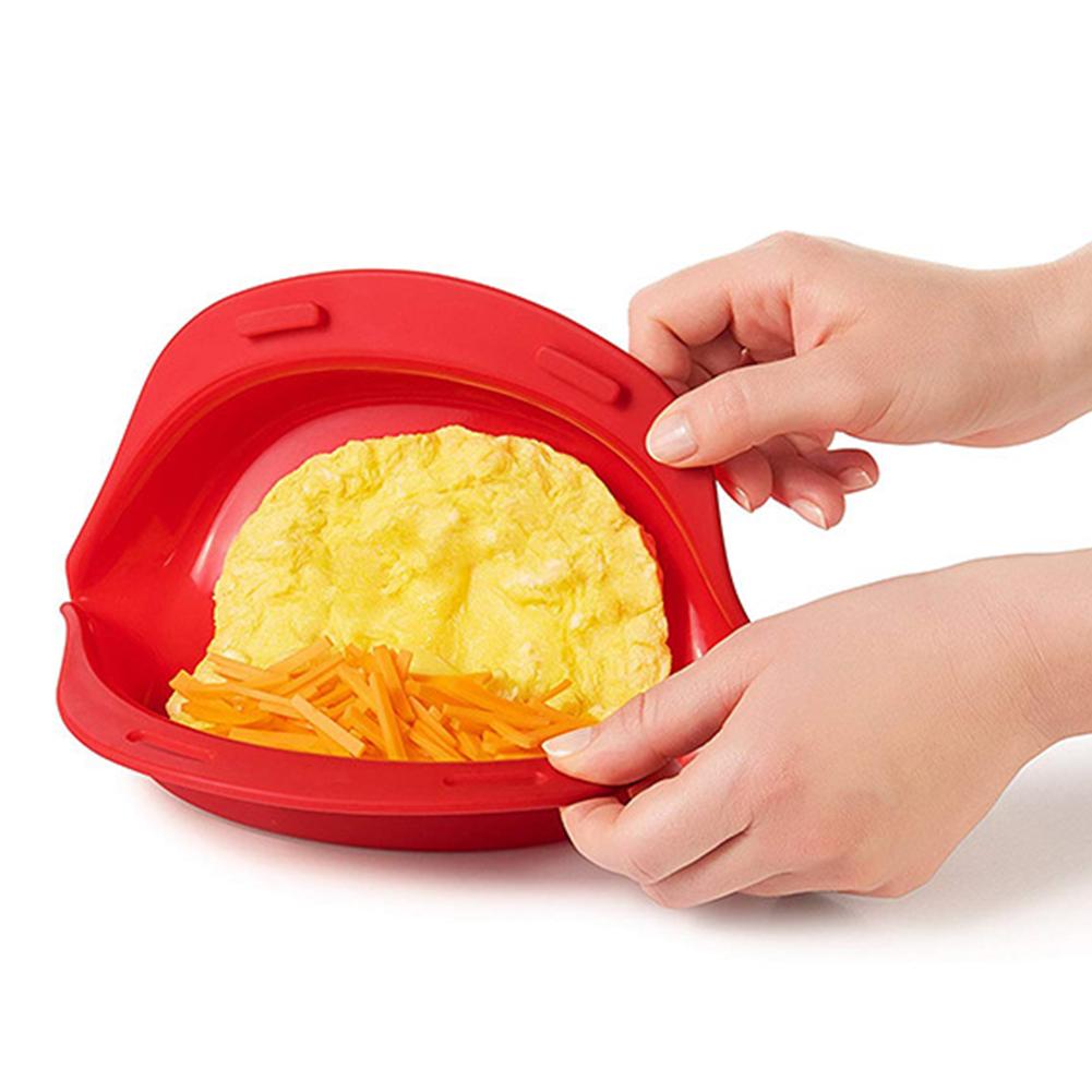 Mikrobølgeovn Silikon Omelettform Verktøy Egg Pocherer Pochering Bakebrett Eggrullmaskin Koker Kjøkken Matlagingstilbehør