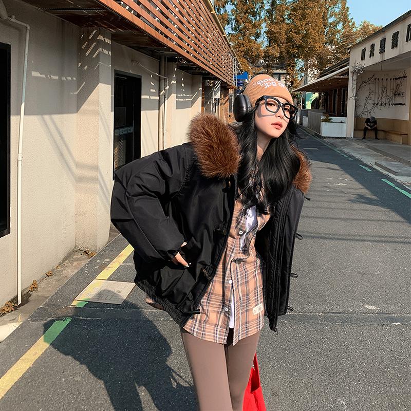 Autumn Winter Thicken Warm Parka Women Casual Sweety Solid Color Big Pocket Loose Hooded Coat Jackets Outwear