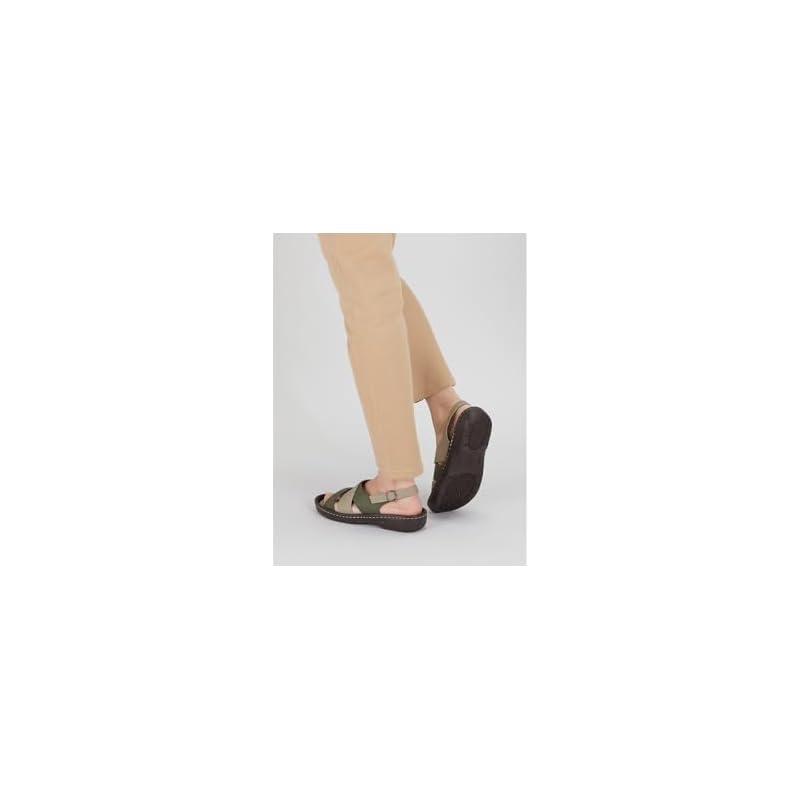 Pansy BB5540 Pansy Hearts Back Strap Sandals for Women, Russell Mesh, Size S, Khaki