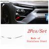 For Citroen C5X  - 2025 Car Front Head Lights Lamps Eyelid Eyebrow Strip Decoration Cover Trim Stainless Steel Accessories