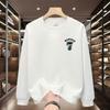 Top-Selling Men's No. 7 Long Sleeve Sweatshirt - Trendy Autumn/Winter High-Quality Hua Cotton Crew Neck.