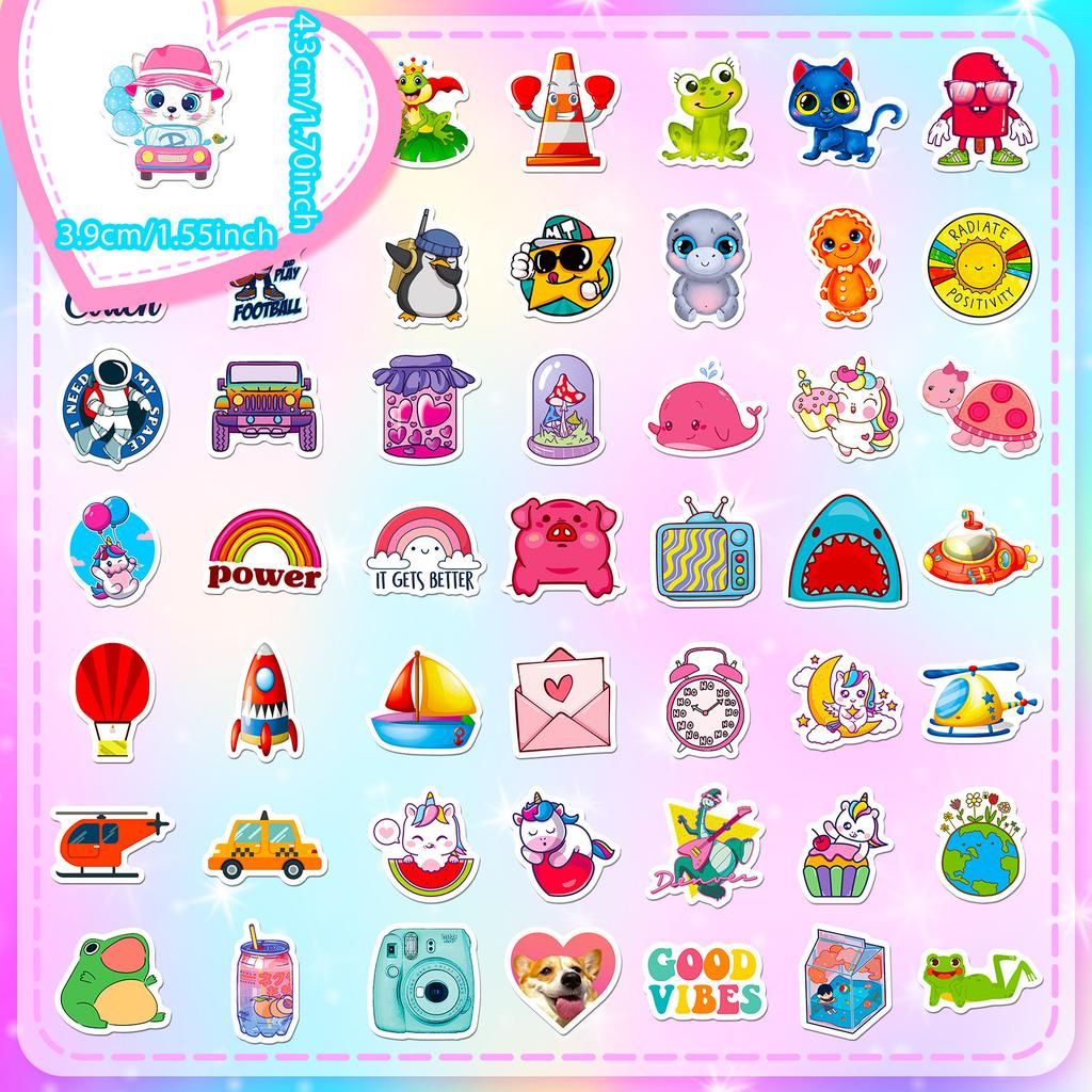 100 Small Size 4Cm List Small Fresh Ins Wind Mix And Match Graffiti Children'S Cards