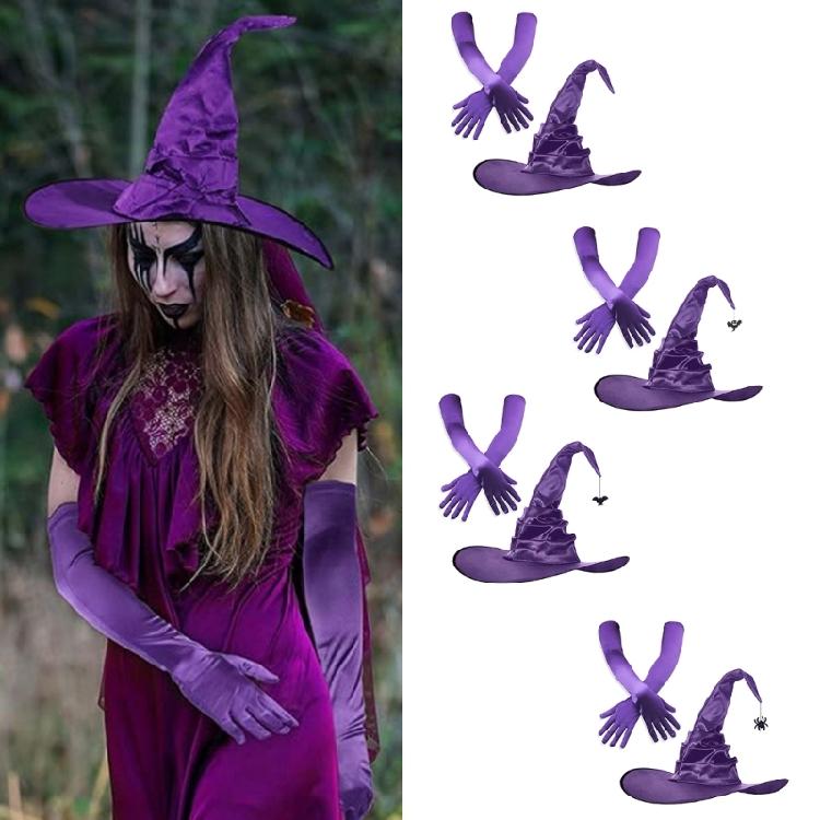 Vampires Halloween Hat Set Stage Performances Hat Multifunctional Witch Hat for Theme Parties and Stage Performances