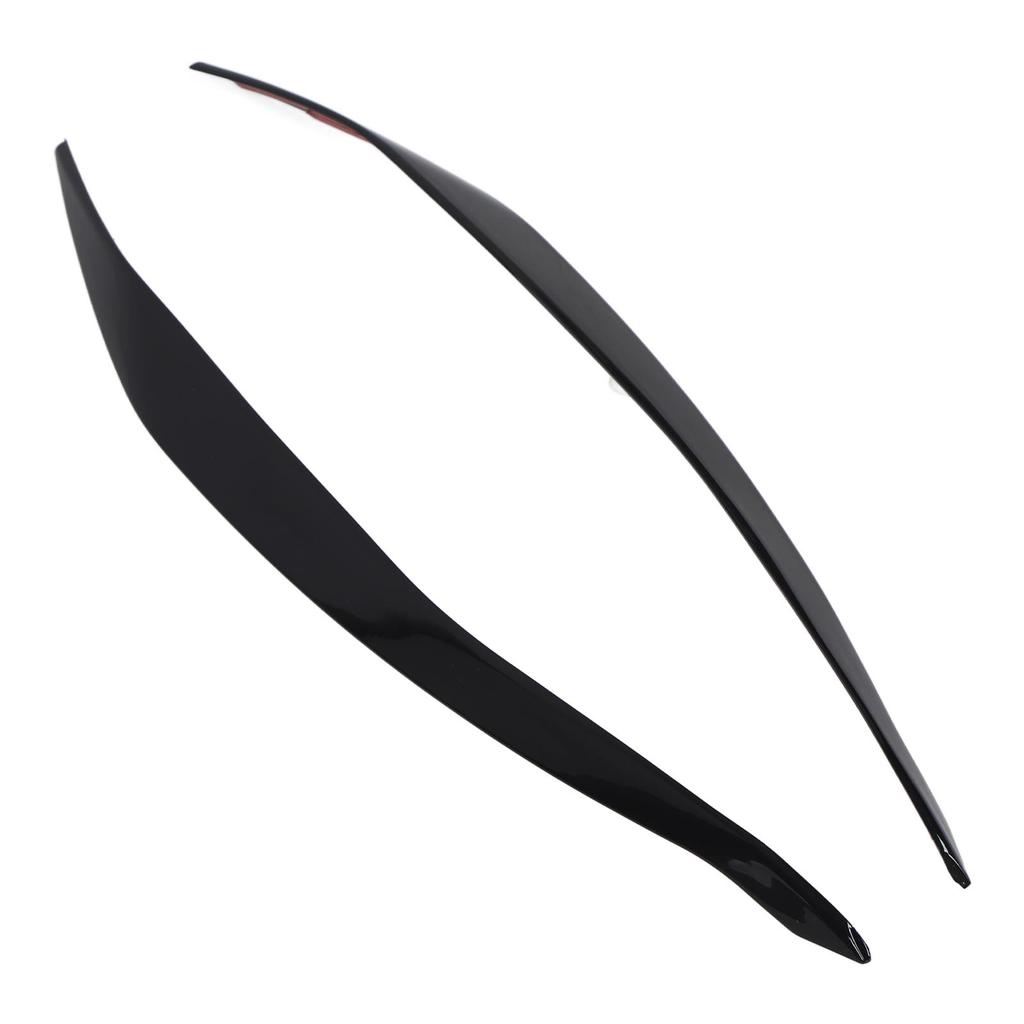 Front Headlight Eyebrow Cover ABS Black Front Headlight Lamp Eyebrow Cover Trim for 5 Series F10 LCI 2014 to 2016
