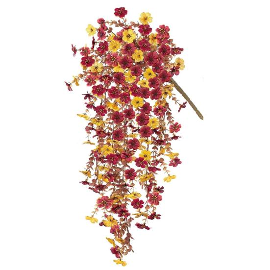 1/2/3/4Pcs Fall Hanging Artificial Violet Flower UV Resistant Realistic Fake Flower Wedding Party Indoor Outdoor Garden Wall Hanging Faux Flower