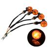 Ideamall Motorcycle Mini Round Turn Universal Fit for Street and Set of 4 X Signals, Off-Road Use, (Orange Black)