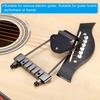 PATIKIL 6-Saiten Gitarren Trapez Saitenhalter Steg, Ersatz für Jazz Akustikgitarre und Bass, Schwarz