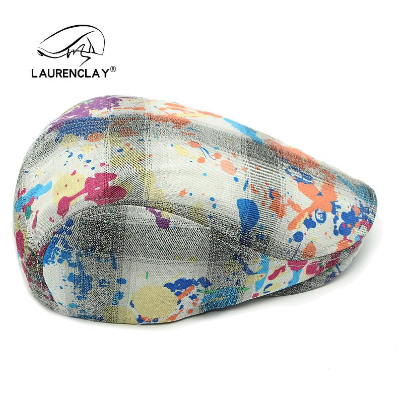 Retro Graffiti Barett Weibliche Persönlichkeit Batik Vorwärtskappe Positive und Negative Tragbare Kappe Männliche Lässige Vorwärtskappe Trend