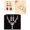 Luxury Rhinestone Jewelry Set Shiny Classic Women's Jewelry Set Elegant Adjustable Necklace Earrings Set Outfit Accessory