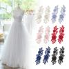 1 Par Aplique de Encaje Parches de Encaje Aplique Bordado de Flores para Vestido de Novia Ropa Chaquetas Diy Accesorios de Novia Suministro