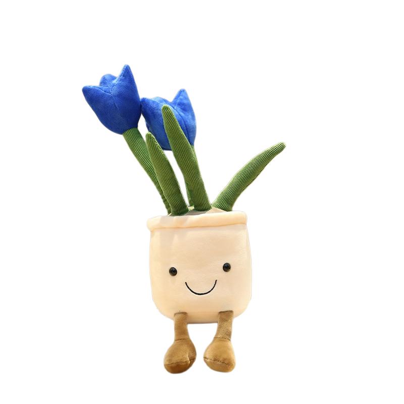 Smiling Flowerpot Flower Pot Plush Toy Stuffed Tulip Hareball Succulent Plant Mushroom Plushie Decor Gift