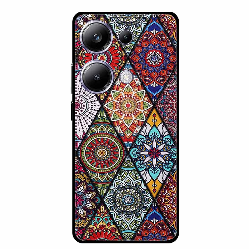 3D Emboss Case For Xiaomi Poco M6 Pro Phone Case Flower Silicone Soft Back Cover For Xiaomi Poco M6 Pro Case PocoM6 M 6 Pro Capa