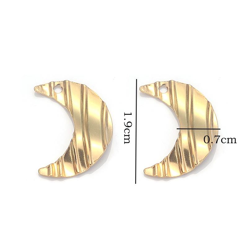 10Pcs/Lot Stainless Steel Earring Pendant Steel Gold Stripe Multi Size Style Pendant Diy Fashion Earhook Necklace Accessories