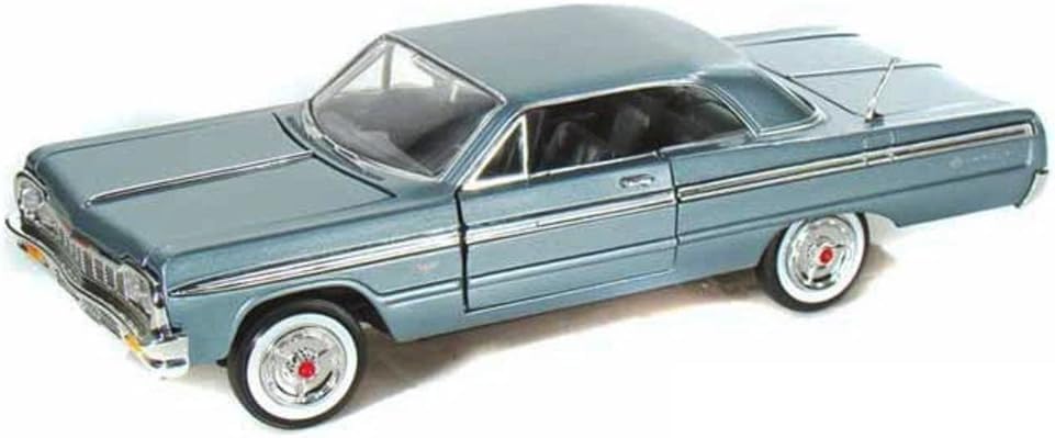 MOTORMAX 1/24 Scale 1964 Impala Diecast Model Car (Light Blue Metallic) [Parallel Import]