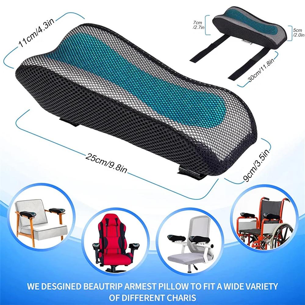1Pcs  Thick Memory Foam Armrest Pads For Desk Chair Office Chair Armrest Pillow Ergonomic Support For Home And Office Use