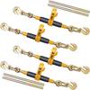 Apretable para Cadena, 3/8"-1/2" Apretables de Carga de Alta Resistencia, con Ganchos G80 Límite de Carga Segura de 12000 lbs, Mango Antideslizante de Ahorro de Mano de Obra, Amarre para Transporte