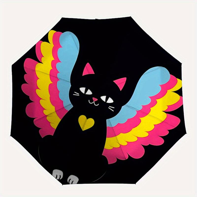 

1pc Angel Cat Automatic Open/Close Umbrella, Portable Folding umbrella for Everyday Use yy250826091