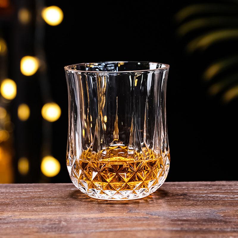 4pcs Wine Glass Set Diamond Painting Juice Cup Household Party Whiskey Cups Drinking Glasses Drinkware Transparent Wedding Gifts