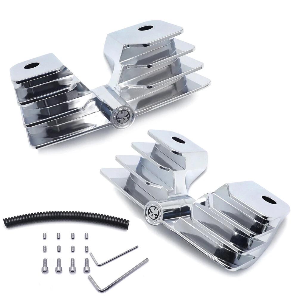 Aftermarket Chrome/Matte Black Spark Plug Headbolt Covers For Harley Davidson Softail Dyna Touring Headbolt Bridge
