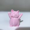 Super Cute Pink Chubby Cat Statue Ornament, Lucky Cat Statue, Perfect Gift for Cat Lovers, Car Ornament, Home Decoration