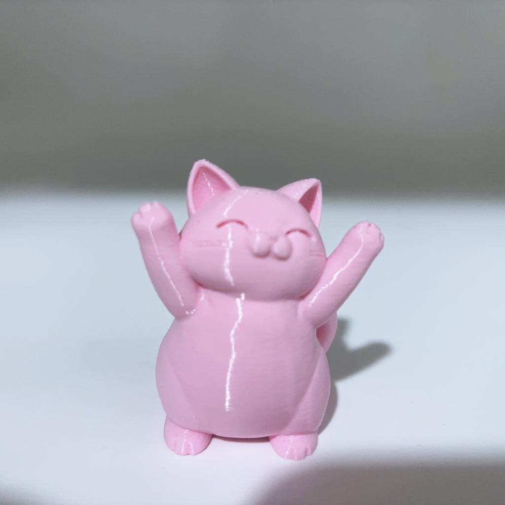 Super Cute Pink Chubby Cat Statue Ornament, Lucky Cat Statue, Perfect Gift for Cat Lovers, Car Ornament, Home Decoration