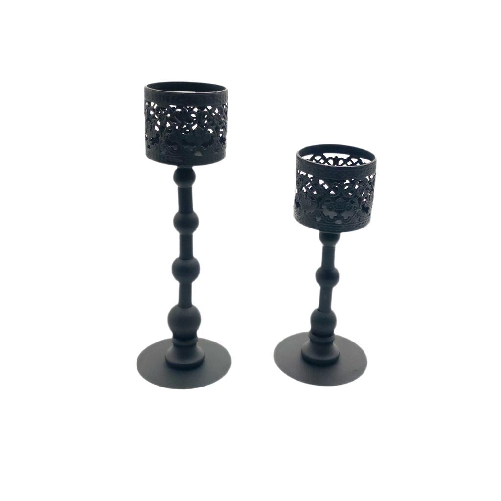 Originality Iron Candlestick Hollow Out Candle Holder Ornament Home Romantic Atmosphere Candlestick Decoration