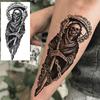 Black & White Snake Dragon Skull Waterproof Temporary Tattoo Sticker for Arm/Leg.