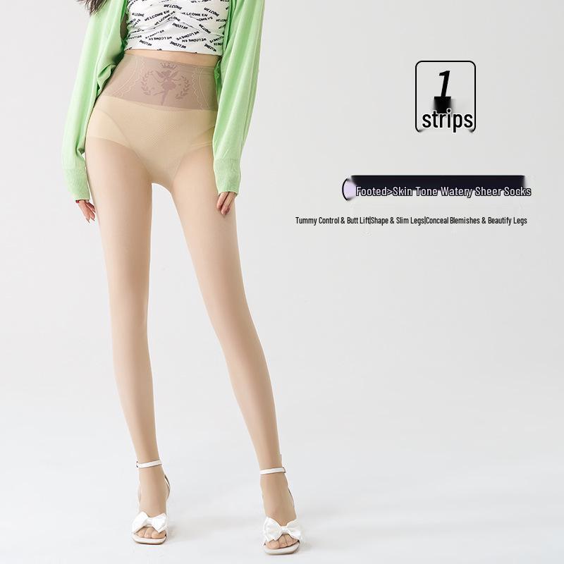 

Женские леггинсы с высокой талией, телесного цвета, с прозрачным эффектом, черные, с бархатной подкладкой One Size - Footed [80-140] lbs