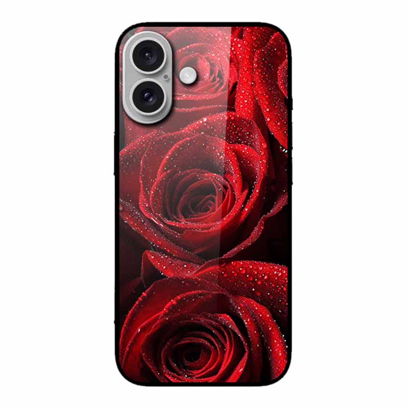 Glass Case For iphone 16 Plus 16Plus Coque Tempered Glass Hard Back Cover For iphone 16 Plus Phone Case Soft TPU Black Bumper