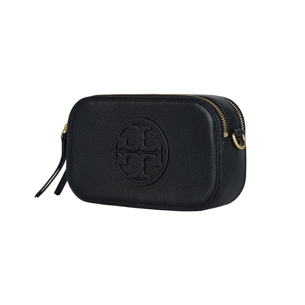 Tory Burch Miller Logo Minimalist Pebbled Leather Crossbody Shoulder Bag Mini Women Bags Black 158757-001