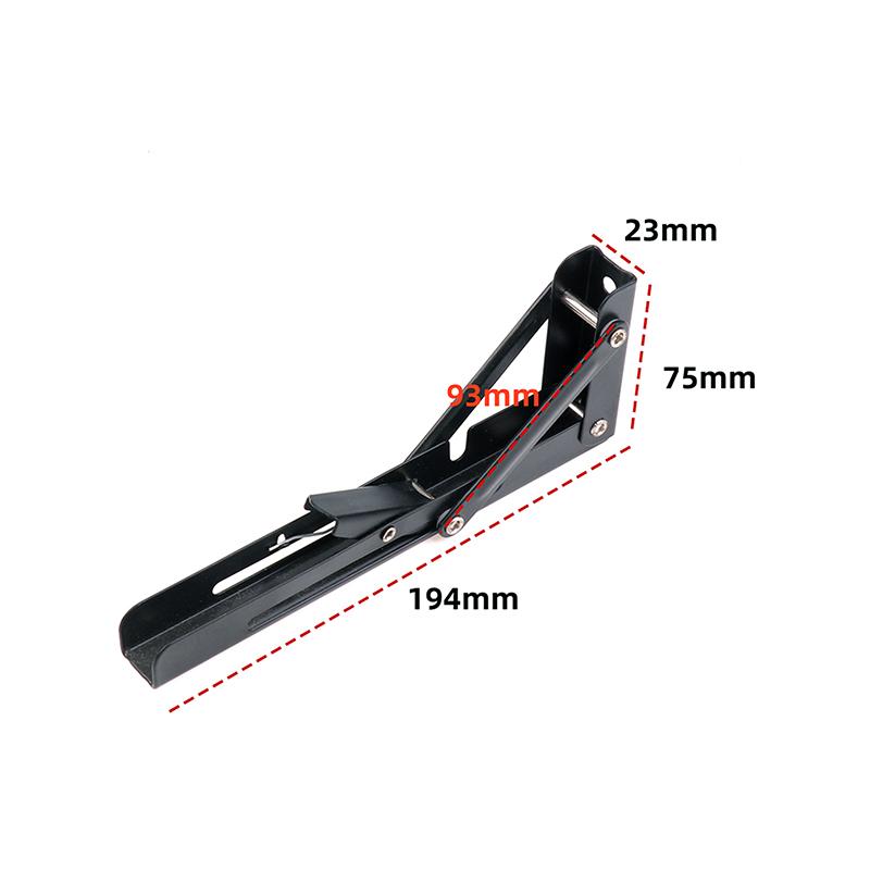 High-Strength Triangle Folding Shelf Bracket made of Cold Rolled Steel, Suitable for Wall and Table Mount, 1/2pcs