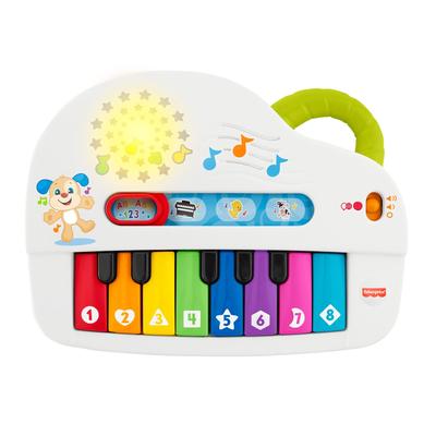 Mattel Piano bilingue/excitant Fisher Price [6-36 mois] [Jouet pour bébé] [Éducatif/Anglais/Langue étrangère] [Cadeau] GKV22