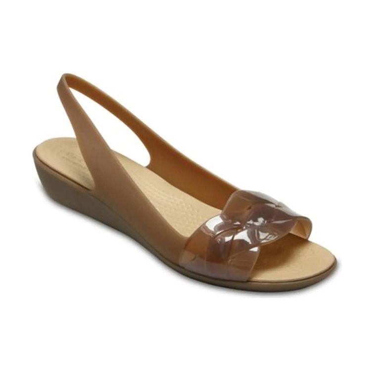 Crocs Isabella Slingback Comfortable Non-Slip Casual Sandals Women Sandals Brown 204774-81D